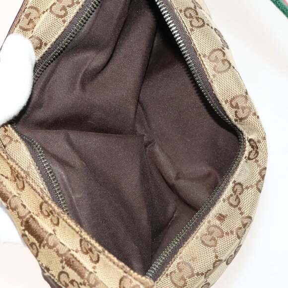 GUCCI GG Canvas Web Sherry Line Tote Bag 2Set Beige Red Green Auth 138062 - Picture 12 of 12